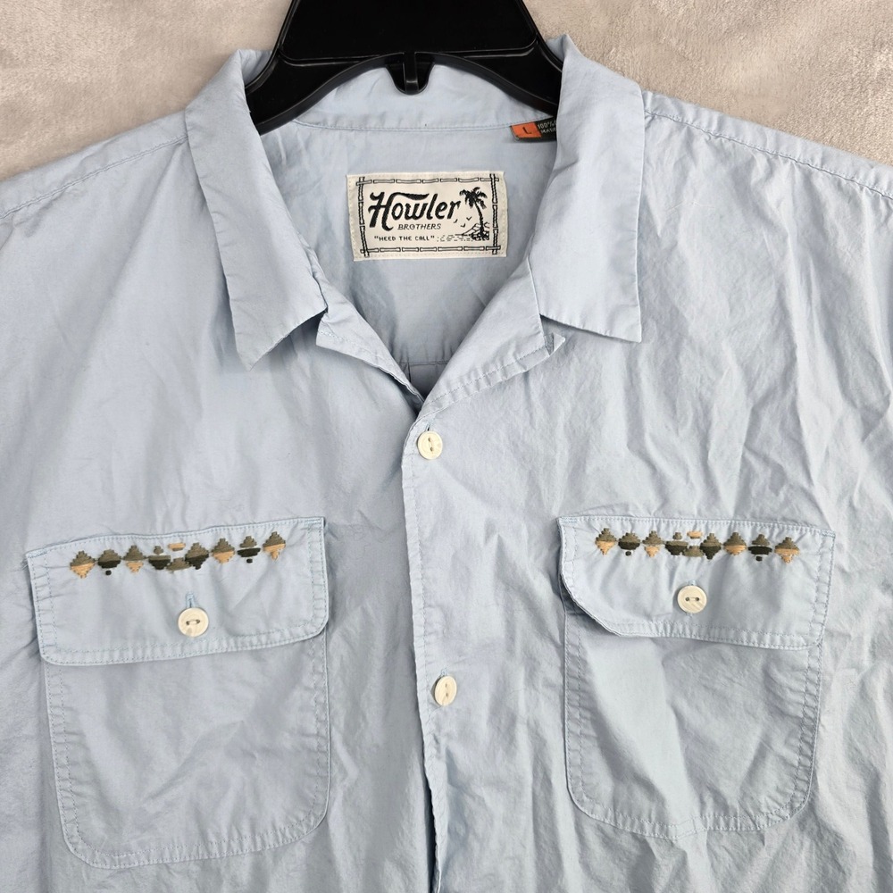 Howler Brothers Light Blue Casual Button Down Shirt